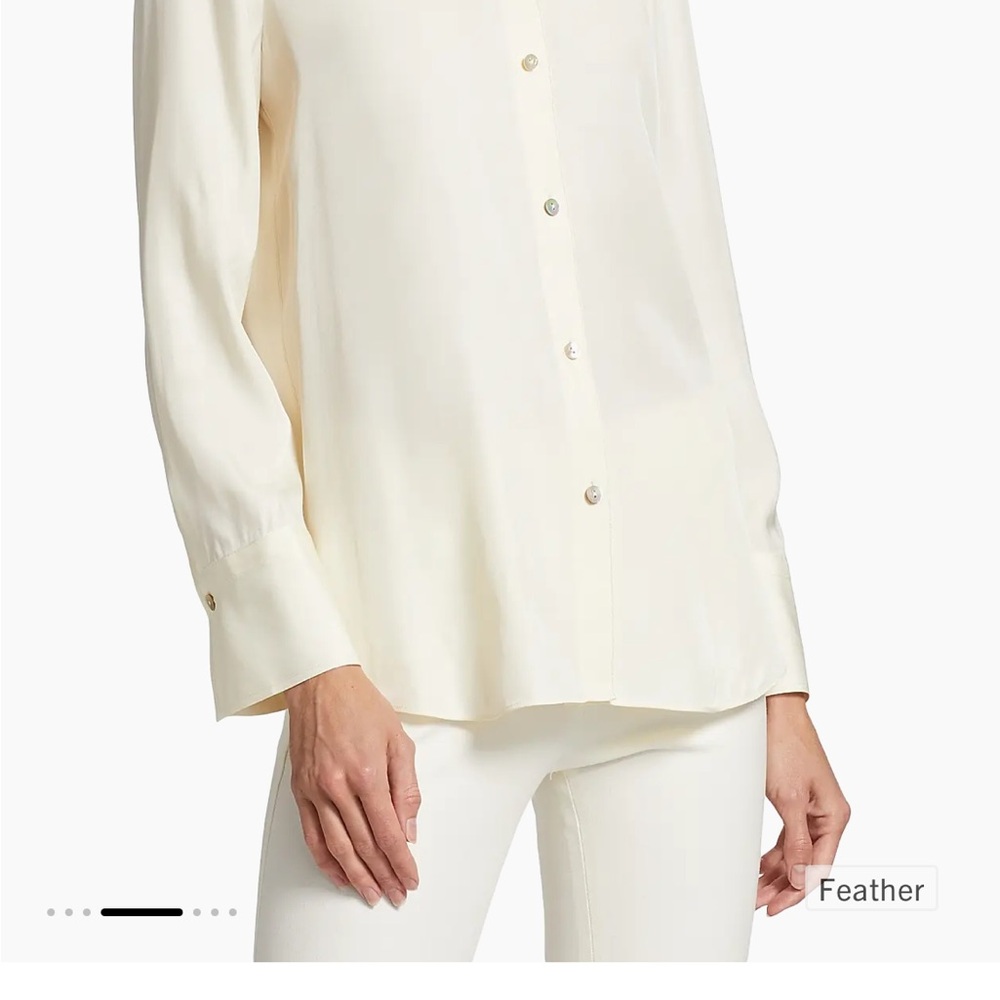 Vince Silk-Blen Button-Down Shirt